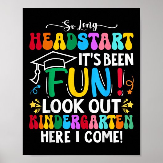 So Long Headstart Abschluss 2025 Kindergarten ihr Poster (Vorne)