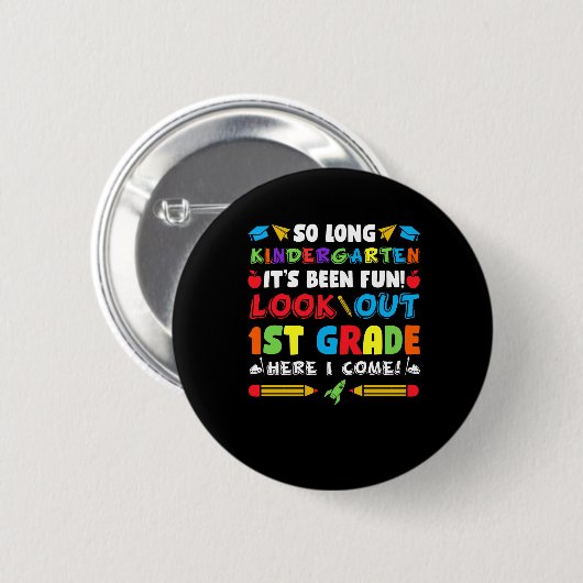 So Long Kindergarten 1. Klasse Button (Vorne & Hinten)