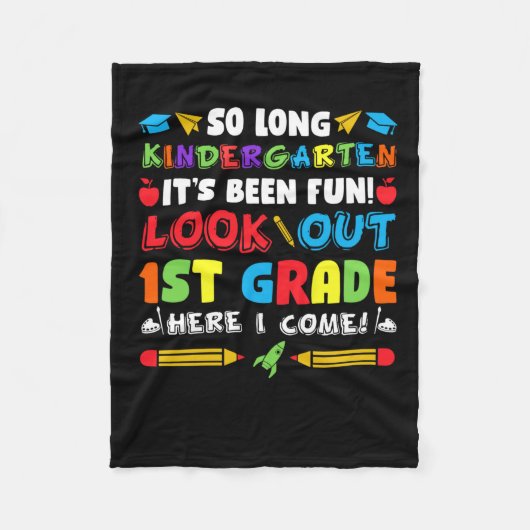 So Long Kindergarten 1. Klasse Fleecedecke (Vorderseite)