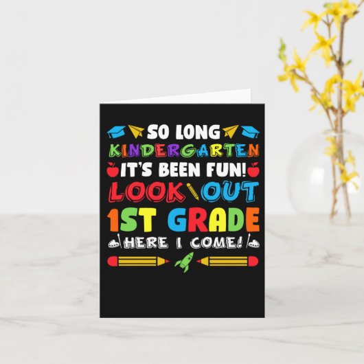 So Long Kindergarten 1. Klasse Karte (Gelbe Blume)