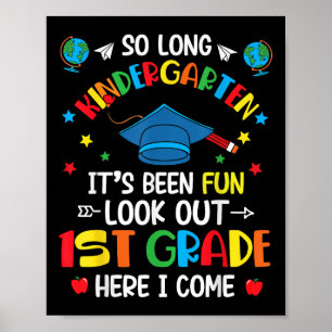 So Long Kindergarten Abschluss 1. Klasse Kinder Ju Poster