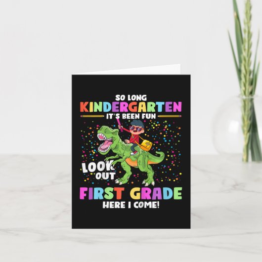 So Long Kindergarten Abschluss Cl 2023 Dinosaur K Karte (Vorderseite)