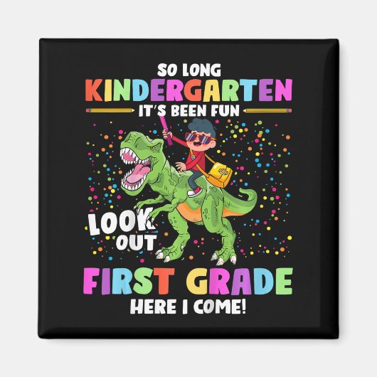 So Long Kindergarten Abschluss Cl 2023 Dinosaur K Magnet (Vorne)
