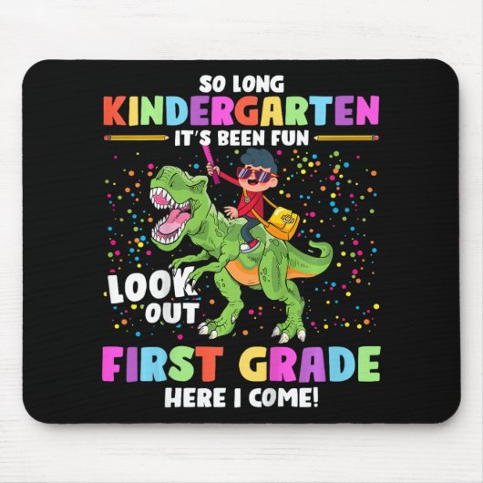 So Long Kindergarten Abschluss Cl 2023 Dinosaur K Mousepad (Vorne)