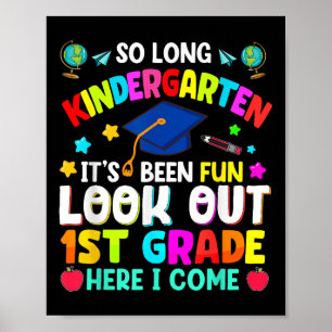 So Long Kindergarten Abschluss Grad Lehrerin Kid B Poster