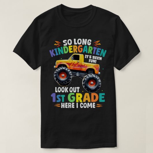 So Long Kindergarten Abschluss Monster Truck T-Shirt (Design vorne)