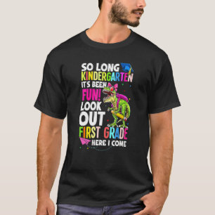 So Long Kindergarten Ausblick 1. Klasse Dinosaurie T-Shirt