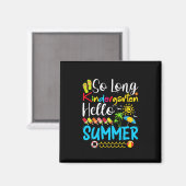 So Long Kindergarten Grad Hallo Sommer Magnet (Vorderseite/Rückseite)