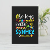 So Long Kindergarten Grad Hallo Sommer Save The Date (Stehend Vorderseite)