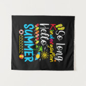 So Long Kindergarten Grade Hello Summer Wandteppich (Vorderseite (Horizontal))
