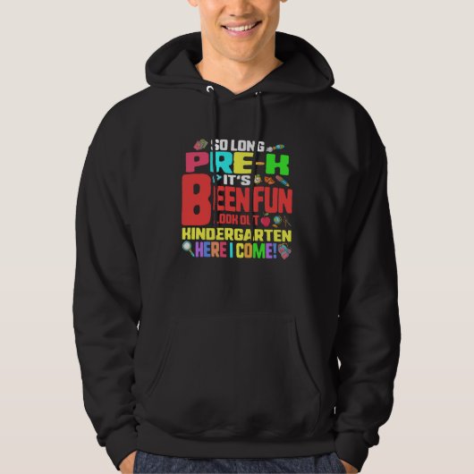 So Long Pre-K Kindergarten Here I Come Graduation Hoodie (Vorderseite)