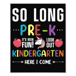 So Long Pre-K Kindergarten, jetzt geht's los Pre-k Fotodruck