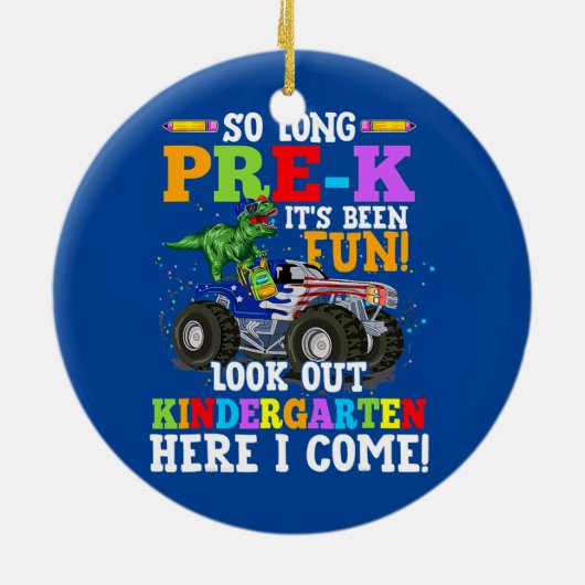 So Long Pre Look Out Kindergarten T rex Keramik Ornament (Hinten)