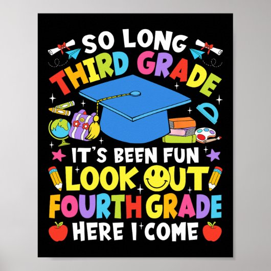 So Long Third Grade Abschluss Fourth Grade hier ko Poster (Vorne)