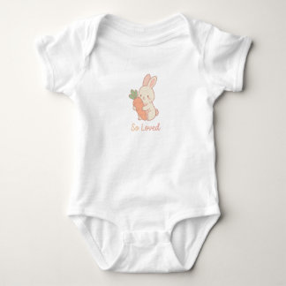 So Loved Bunny Baby Bodysuit Strampler