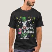So Luckin' Boujee Retro St. Patrick's Day  T-Shirt (Vorderseite)