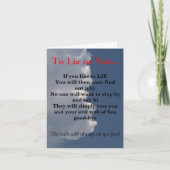 So lügen oder nicht fließend weiße Wolken Karte (Vorderseite)