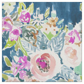 SO LUSCIOUS bunte Marine Boho Blumenmuster Stoff (Nahaufnahme)