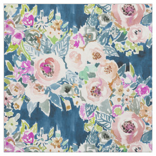 SO LUSCIOUS bunte Marine Boho Blumenmuster Stoff