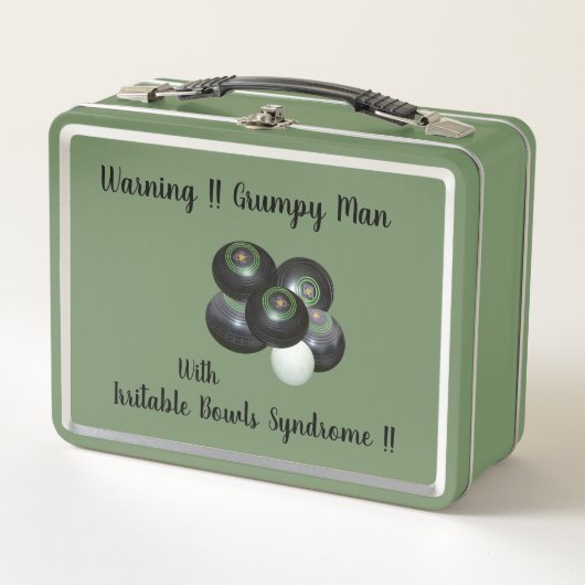 So lustig irritable Laune Bowls Man, Metal Lunchbo Metall Brotdose (Vorderseite)