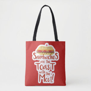So lustiger Sandwich-Slogan Tasche