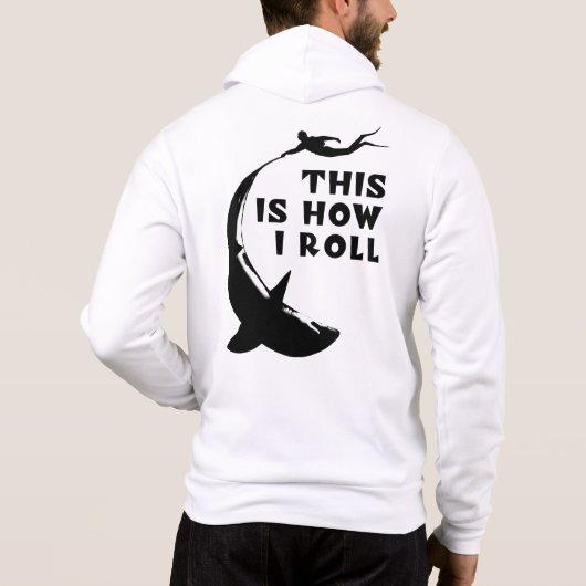 So mache ich - tauchen mit dem Hai Hoodie (Rückseite)