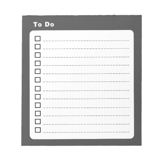 So machen Sie Graustufen Minimalistisch Notizblock (Vorderseite)