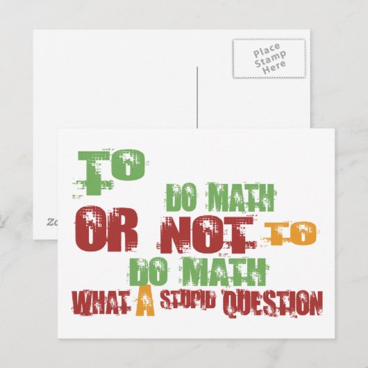 So machen Sie Mathe Postkarte (Vorne/Hinten)