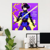 So mächtig wie ein Schwert. Bearbeitbarer Text. Poster (Heimbüro)