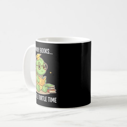 So Many Books Little Time Turtle Scholar Kaffeetasse (Vorderseite Links)