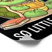 So Many Books Little Time Turtle Scholar Poster (Ecke)