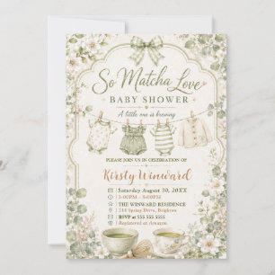 So Matcha Love Baby Shower Einladung