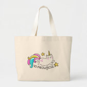 So Meowgical Niedlich Unicorn Kitty Glitzer Glitze Jumbo Stoffbeutel (Vorne)