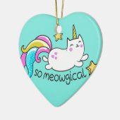 So Meowgical Niedlich Unicorn Kitty Glitzer Glitze Keramikornament (Links)