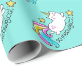 So Meowgical niedliche Unicorn Geschenkpapier (Rolleneckpunkt)