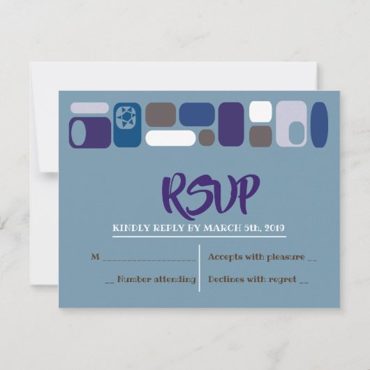 SO MOD Bar Bar Mitzvah Reply Card RSVP Karte (Rückseite)