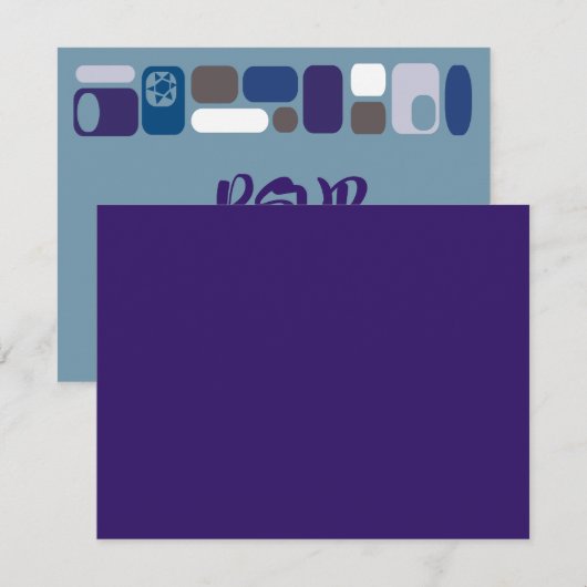 SO MOD Bar Bar Mitzvah Reply Card RSVP Karte (Vorne/Hinten)