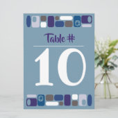 SO MOD Bar Bar Mitzvah Tischnummer Card (Stehend Vorderseite)