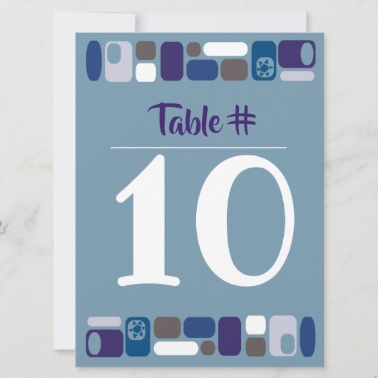 SO MOD Bar Bar Mitzvah Tischnummer Card (Vorderseite)