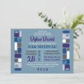 SO MOD Bar Bat Mitzvah Einladung (Stehend Vorderseite)