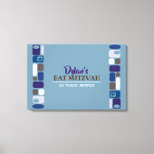 SO MOD Bar Bat Mitzvah Sign-In Board Leinwanddruck (Vorderseite)