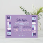 SO MOD Bat Mitzvah Einladung (Stehend Vorderseite)