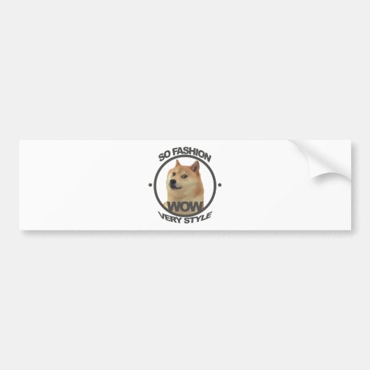 So Mode, so Doge Autoaufkleber (Vorne)