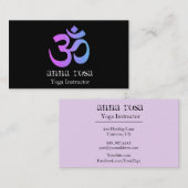 *~* so modernes elegantes Yoga-Lehrer-OM-Symbol Visitenkarte (Vorne/Hinten)