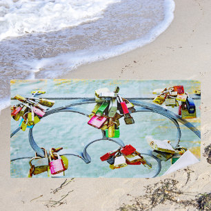 So much love! Cool love locks Strandtuch