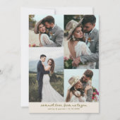 So Much Love Elegant Wedding Photo Cream Dankeskarte (Vorderseite)