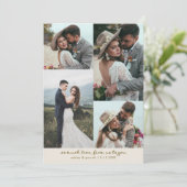 So Much Love Elegant Wedding Photo Cream Dankeskarte (Stehend Vorderseite)