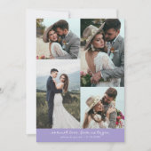 So Much Love Elegant Wedding Photo Lilac Dankeskarte (Vorderseite)