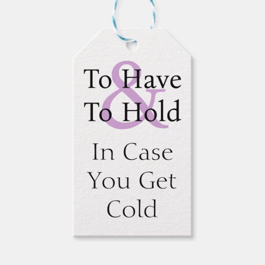 So müssen Sie im Falle einer kalten Gastgeschenk H Geschenkanhänger (Vorderseite)