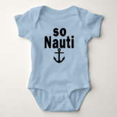 So Nauti - lustige Bootfahrt Baby Strampler (Vorderseite)